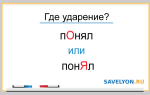 Ударение в слове ПОНЯЛ
