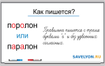 Как пишется «поролон» или «паралон»