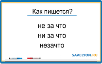 Как писать «не за что»
