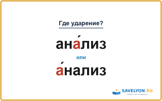 «АнА́лиз» или «А́нализ» — куда падает ударение?